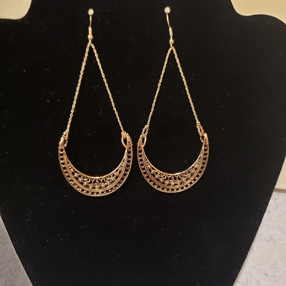 Gold tone earrings
